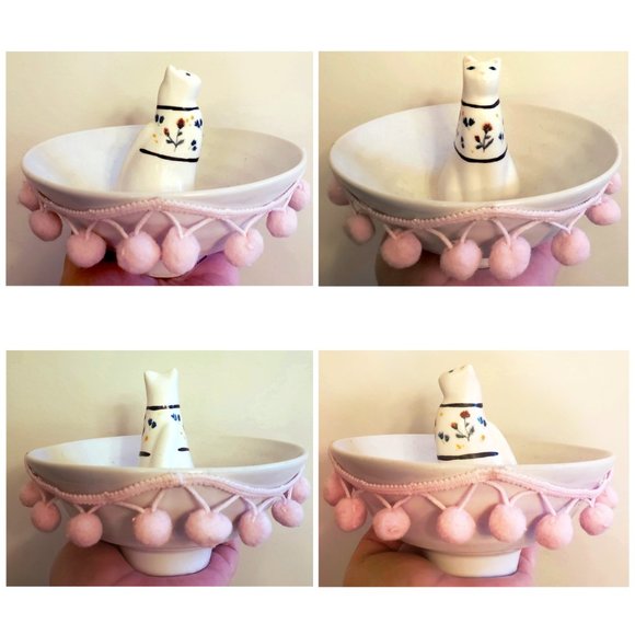 Cat jewelry dish tray holder, Aimee scrunchie set main image 4